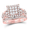 10kt White Gold Women's Emerald Solitaire Stackable Ring-Gold & Diamond Wedding Jewelry-JadeMoghul Inc.