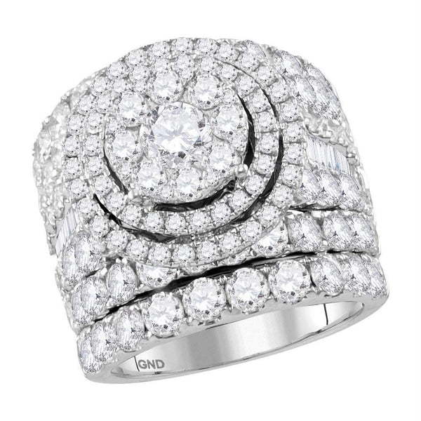 10kt White Gold Women's Emerald Solitaire Stackable Ring-Gold & Diamond Wedding Jewelry-JadeMoghul Inc.