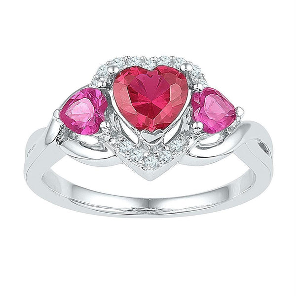 10kt White Gold Women's Emerald Solitaire Stackable Ring-Rings And Bands-10-JadeMoghul Inc.