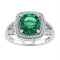 10kt White Gold Women's Emerald Solitaire Stackable Ring-Rings And Bands-5-JadeMoghul Inc.
