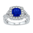 10kt White Gold Women's Emerald Solitaire Stackable Ring-Rings And Bands-5-JadeMoghul Inc.