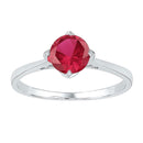 10kt White Gold Women's Emerald Solitaire Stackable Ring-Rings And Bands-5.5-JadeMoghul Inc.