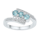 10kt White Gold Women's Emerald Solitaire Stackable Ring-Rings And Bands-5.5-JadeMoghul Inc.