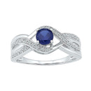 10kt White Gold Women's Emerald Solitaire Stackable Ring-Rings And Bands-7.5-JadeMoghul Inc.