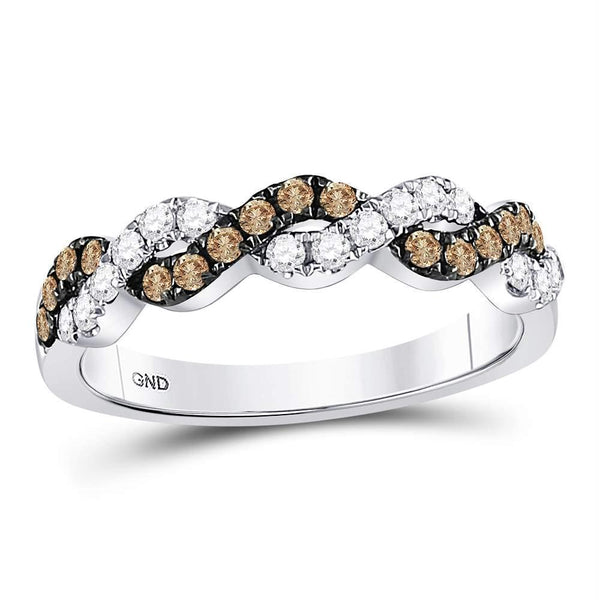 10kt White Gold Women's Emerald Solitaire Stackable Ring-Rings And Bands-8-JadeMoghul Inc.