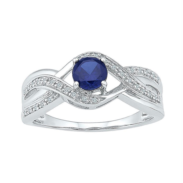10kt White Gold Women's Emerald Solitaire Stackable Ring-Rings And Bands-9-JadeMoghul Inc.