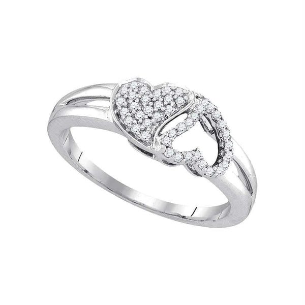 10kt White Gold Women's Emerald Solitaire Stackable Ring-Rings And Bands-9-JadeMoghul Inc.