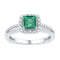 10kt White Gold Women's Emerald Solitaire Stackable Ring-Rings And Bands-9-JadeMoghul Inc.