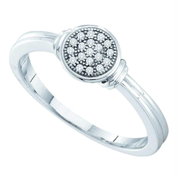 10kt White Gold Women's Emerald Solitaire Stackable Ring-Rings And Bands-9-JadeMoghul Inc.