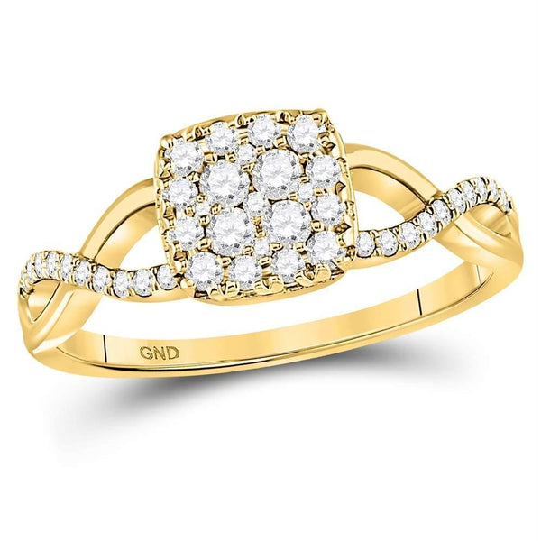 10kt White Gold Women's Emerald Solitaire Stackable Ring-Rings And Bands-JadeMoghul Inc.