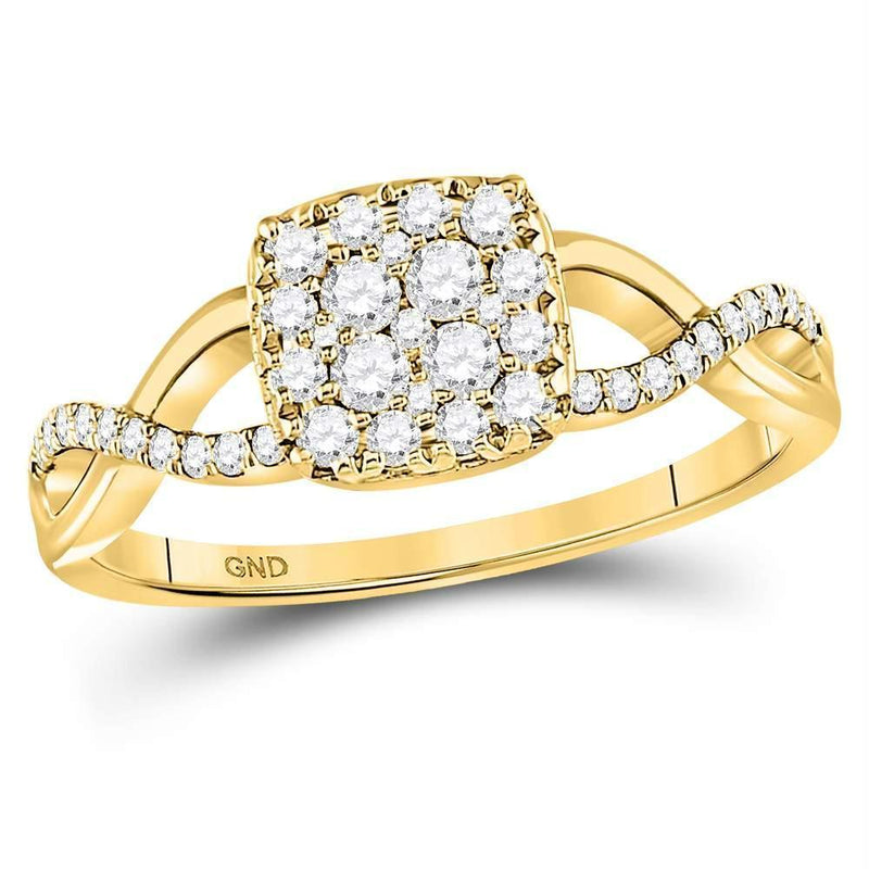 10kt White Gold Women's Emerald Solitaire Stackable Ring-Rings And Bands-JadeMoghul Inc.