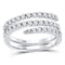 10kt White Gold Women's Emerald Solitaire Stackable Ring-Rings And Bands-JadeMoghul Inc.