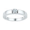 10kt White Gold Women's Emerald Solitaire Stackable Ring-Rings And Bands-JadeMoghul Inc.