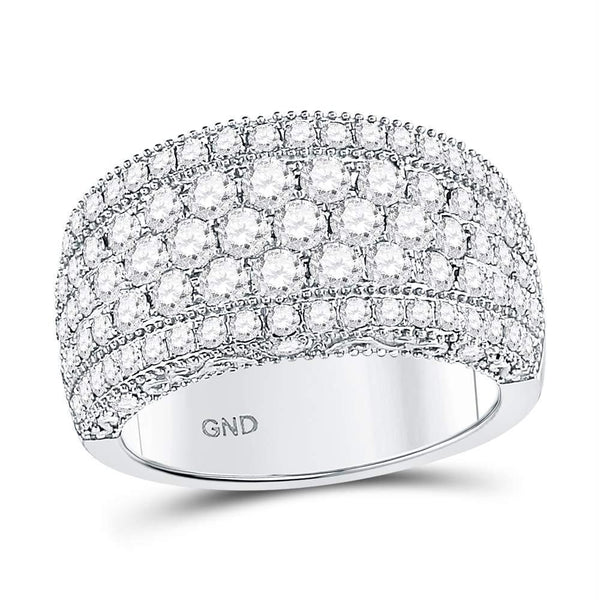 10kt White Gold Women's Emerald Solitaire Stackable Ring-Rings And Bands-JadeMoghul Inc.