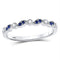 10kt White Gold Women's Emerald Solitaire Stackable Ring-Rings And Bands-JadeMoghul Inc.