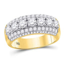 10kt White Gold Women's Emerald Solitaire Stackable Ring-Rings And Bands-JadeMoghul Inc.