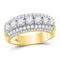 10kt White Gold Women's Emerald Solitaire Stackable Ring-Rings And Bands-JadeMoghul Inc.