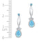 10kt White Gold Women's Pear Lab-Created Blue Topaz Diamond Dangle Earrings 1-1-8 Cttw - FREE Shipping (US/CAN)-Gold & Diamond Earrings-JadeMoghul Inc.