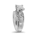 10kt White Gold Women's Princess Diamond Cluster Bridal Wedding Engagement Ring 1/2 Cttw - FREE Shipping (US/CAN)-Gold & Diamond Engagement & Anniversary Rings-8-JadeMoghul Inc.