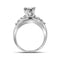 10kt White Gold Women's Princess Diamond Cluster Bridal Wedding Engagement Ring 1/2 Cttw - FREE Shipping (US/CAN) - Size 10-Gold & Diamond Engagement & Anniversary Rings-9-JadeMoghul Inc.