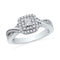 10kt White Gold Women's Princess Diamond Solitaire Bridal Wedding Engagement Ring 1/2 Cttw - FREE Shipping (US/CAN)-Gold & Diamond Engagement & Anniversary Rings-5.5-JadeMoghul Inc.