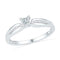 10kt White Gold Women's Princess Diamond Solitaire Promise Bridal Ring 1/6 Cttw - FREE Shipping (US/CAN)-Gold & Diamond Promise Rings-5-JadeMoghul Inc.
