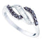 10kt White Gold Women's Round Black Color Enhanced Diamond Band Ring 1/3 Cttw - FREE Shipping (US/CAN)-Gold & Diamond Bands-5-JadeMoghul Inc.