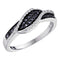 10kt White Gold Women's Round Black Color Enhanced Diamond Band Ring 1/4 Cttw - FREE Shipping (US/CAN)-Gold & Diamond Bands-5-JadeMoghul Inc.