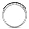 10kt White Gold Women's Round Black Color Enhanced Diamond Chevron Band Ring 1/8 Cttw - FREE Shipping (US/CAN)-Gold & Diamond Bands-6-JadeMoghul Inc.