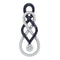 10kt White Gold Women's Round Black Color Enhanced Diamond Cluster Pendant 1-3 Cttw - FREE Shipping (US/CAN)-Gold & Diamond Pendants & Necklaces-JadeMoghul Inc.