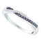 10kt White Gold Women's Round Black Color Enhanced Diamond Crossover Band Ring 1/4 Cttw - FREE Shipping (US/CAN)-Gold & Diamond Bands-7-JadeMoghul Inc.