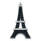 10kt White Gold Women's Round Black Color Enhanced Diamond Eiffel Tower France Pendant 1-3 Cttw - FREE Shipping (US/CAN)-Gold & Diamond Pendants & Necklaces-JadeMoghul Inc.