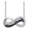 10kt White Gold Women's Round Black Color Enhanced Diamond Infinity Pendant Necklace 1-10 Cttw - FREE Shipping (US/CAN)-Gold & Diamond Pendants & Necklaces-JadeMoghul Inc.