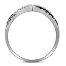 10kt White Gold Women's Round Black Color Enhanced Diamond Infinity Ring 1/3 Cttw - FREE Shipping (US/CAN)-Gold & Diamond Rings-5-JadeMoghul Inc.