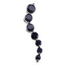 10kt White Gold Women's Round Black Color Enhanced Diamond Journey Pendant 1-4 Cttw - FREE Shipping (US/CAN)-Gold & Diamond Pendants & Necklaces-JadeMoghul Inc.
