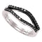 10kt White Gold Women's Round Black Color Enhanced Diamond Ring Guard Wrap Solitaire Enhancer 1/3 Cttw - FREE Shipping (US/CAN)-Gold & Diamond Wedding Jewelry-5-JadeMoghul Inc.