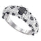 10kt White Gold Women's Round Black Color Enhanced Diamond Solitaire Bridal Wedding Engagement Ring 1.00 Cttw - FREE Shipping (US/CAN)-Gold & Diamond Engagement & Anniversary Rings-5-JadeMoghul Inc.