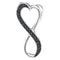 10kt White Gold Women's Round Black Color Enhanced Diamond Vertical Infinity Heart Pendant 1-10 Cttw - FREE Shipping (US/CAN)-Gold & Diamond Pendants & Necklaces-JadeMoghul Inc.