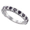 10kt White Gold Women's Round Black Color Enhanced Diamond Wedding Band Ring 1.00 Cttw - FREE Shipping (US/CAN)-Gold & Diamond Wedding Jewelry-5-JadeMoghul Inc.