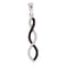 10kt White Gold Women's Round Black Color Enhanced Diamond Woven Infinity Pendant 1-8 Cttw - FREE Shipping (US/CAN)-Gold & Diamond Pendants & Necklaces-JadeMoghul Inc.
