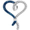 10kt White Gold Women's Round Blue Color Enhanced Diamond Bound Heart Pendant 1-8 Cttw - FREE Shipping (US/CAN)-Gold & Diamond Pendants & Necklaces-JadeMoghul Inc.