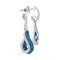 10kt White Gold Women's Round Blue Color Enhanced Diamond Teardrop Dangle Earrings 3-8 Cttw - FREE Shipping (USA/CAN)-Gold & Diamond Earrings-JadeMoghul Inc.