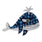 10kt White Gold Women's Round Blue Color Enhanced Diamond Whale Animal Pendant 1-5 Cttw - FREE Shipping (US/CAN)-Gold & Diamond Pendants & Necklaces-JadeMoghul Inc.