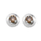 10kt White Gold Womens Round Brown Color Enhanced Diamond Stud Earrings 1-2 Cttw-Gold & Diamond Earrings-JadeMoghul Inc.