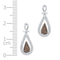 10kt White Gold Women's Round Brown Color Enhanced Diamond Teardrop Dangle Earrings 1-3 Cttw - FREE Shipping (US/CAN)-Gold & Diamond Earrings-JadeMoghul Inc.