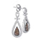 10kt White Gold Women's Round Brown Color Enhanced Diamond Teardrop Dangle Earrings 1-3 Cttw - FREE Shipping (US/CAN)-Gold & Diamond Earrings-JadeMoghul Inc.