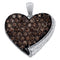 10kt White Gold Women's Round Cognac-brown Color Enhanced Diamond Heart Love Pendant 7-8 Cttw - FREE Shipping (US/CAN)-Gold & Diamond Pendants & Necklaces-JadeMoghul Inc.