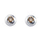 10kt White Gold Women's Round Cognac-brown Color Enhanced Diamond Solitaire Screwback Earrings 1-4 Cttw - FREE Shipping (US/CAN)-Gold & Diamond Earrings-JadeMoghul Inc.
