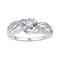 10kt White Gold Women's Round Diamond 3-stone Bridal Wedding Engagement Ring 1/4 Cttw - FREE Shipping (US/CAN)-Wedding Jewelry-5-JadeMoghul Inc.