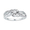 10kt White Gold Women's Round Diamond 3-stone Bridal Wedding Engagement Ring 1/4 Cttw - FREE Shipping (US/CAN)-Wedding Jewelry-5-JadeMoghul Inc.